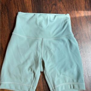 Lululemon Athletica Green Bike Shorts High-Waisted Performance